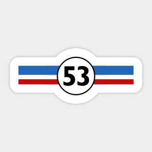 Herbie 53 Classic Racing Car 1963 Circle Logo #6 Sticker